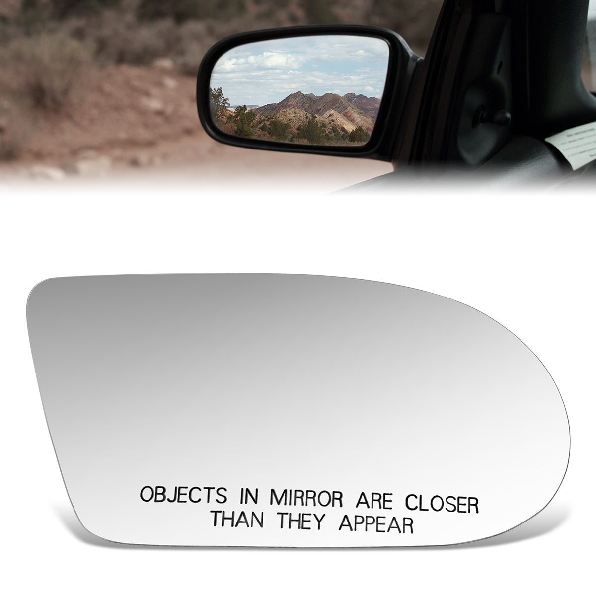 CAAP, Factory Replacement Convex Mirror Glass (Right) 98-01 Chevy Metro, 91-92 Geo Storm