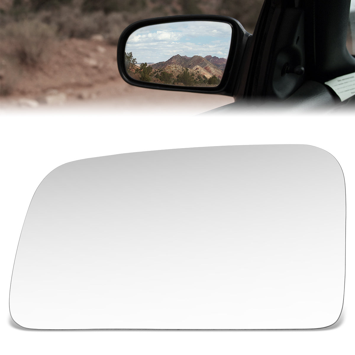 CAAP, Factory Replacement Mirror Glass (Left) 1997 Crown Victoria, Grand Marquis