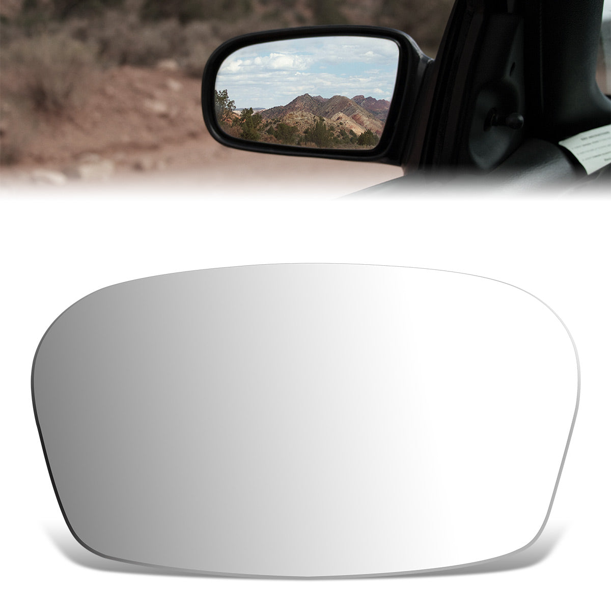 CAAP, Factory Replacement Mirror Glass (Left) 80-90 LeSabre, 80-85 Impala, 87-89 Safari