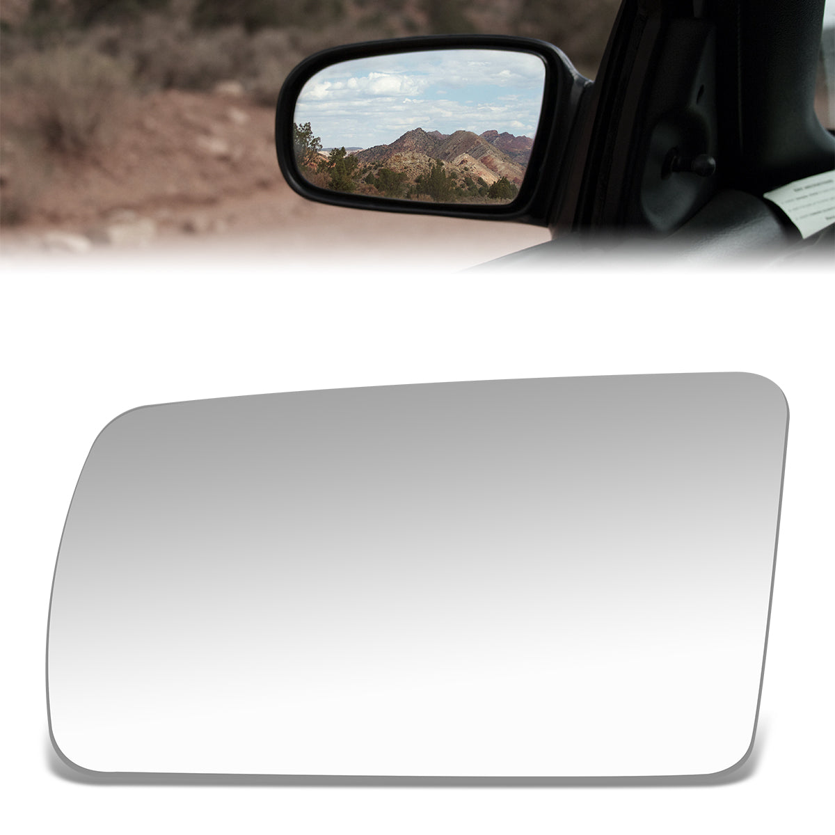 CAAP, Factory Replacement Mirror Glass (Left) 81-93 Saab 900, 86-98 9000