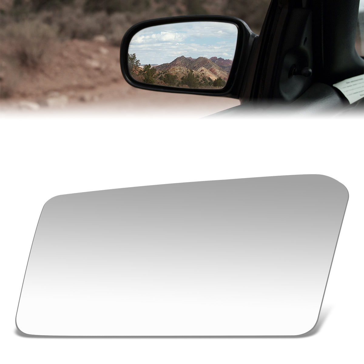 CAAP, Factory Replacement Mirror Glass (Left) 84-87 Toyota Corolla