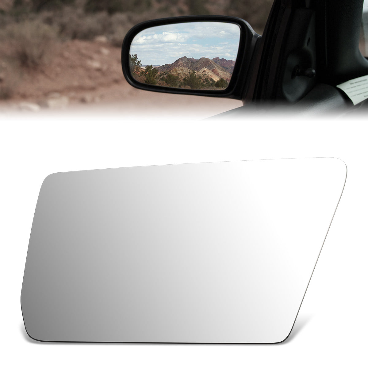 CAAP, Factory Replacement Mirror Glass (Left) 84-87Toyota Corolla, 82-86 Celica