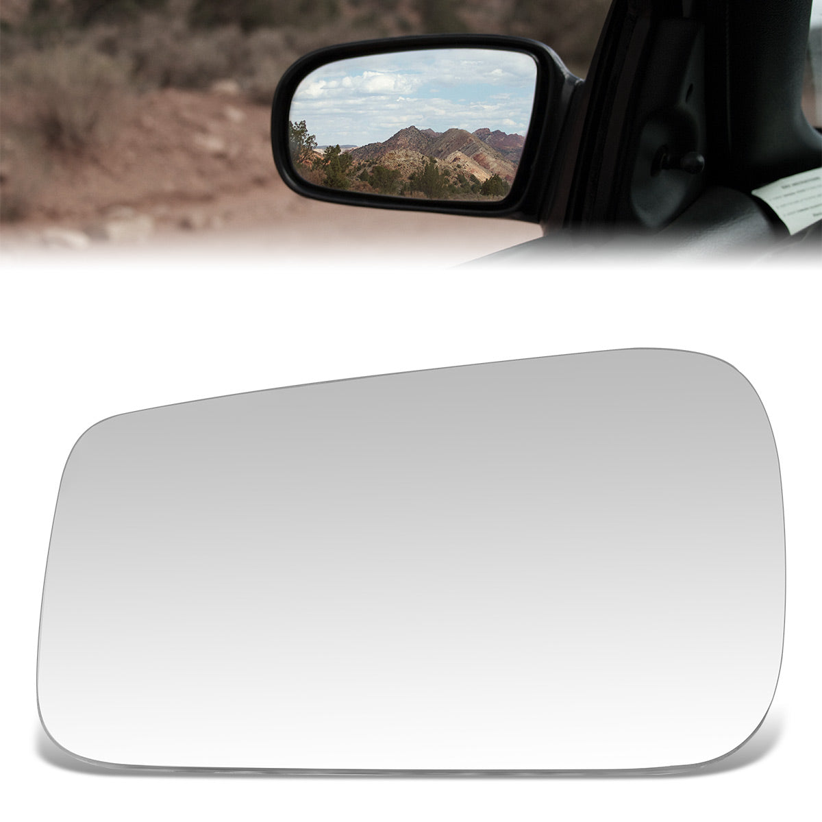 CAAP, Factory Replacement Mirror Glass (Left) 86-90 Acura Legend, 86-89 Honda Accord