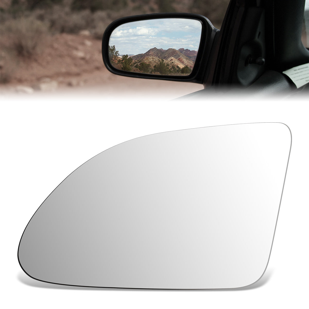 CAAP, Factory Replacement Mirror Glass (Left) 86-91 Ford Taurus, Mercury Sable