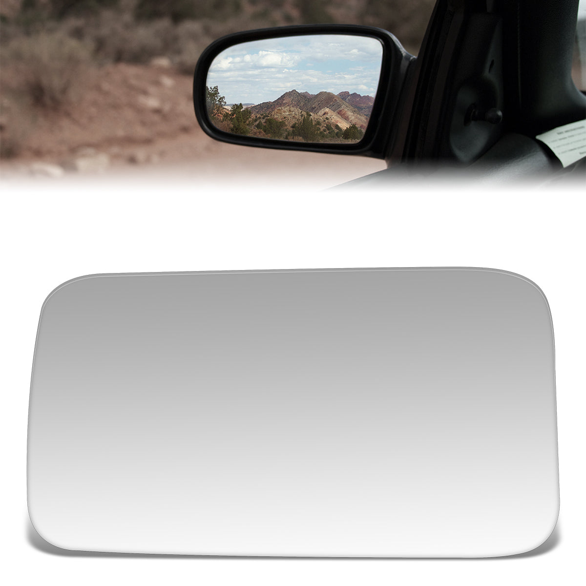 CAAP, Factory Replacement Mirror Glass (Left) 87-90 Nissan Sentra