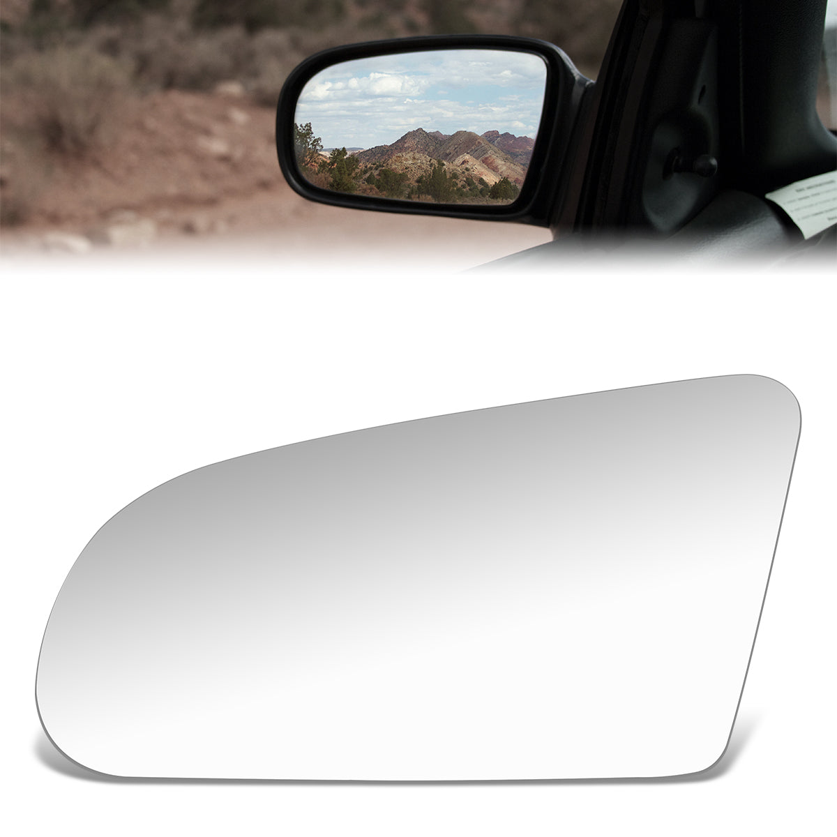 CAAP, Factory Replacement Mirror Glass (Left) 87-91 LeSabre, Bonneville, Delta 88