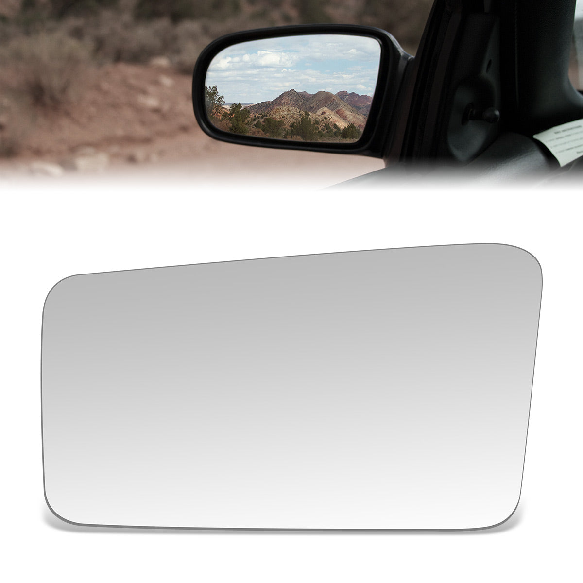 CAAP, Factory Replacement Mirror Glass (Left) 87-94 Subaru Justy