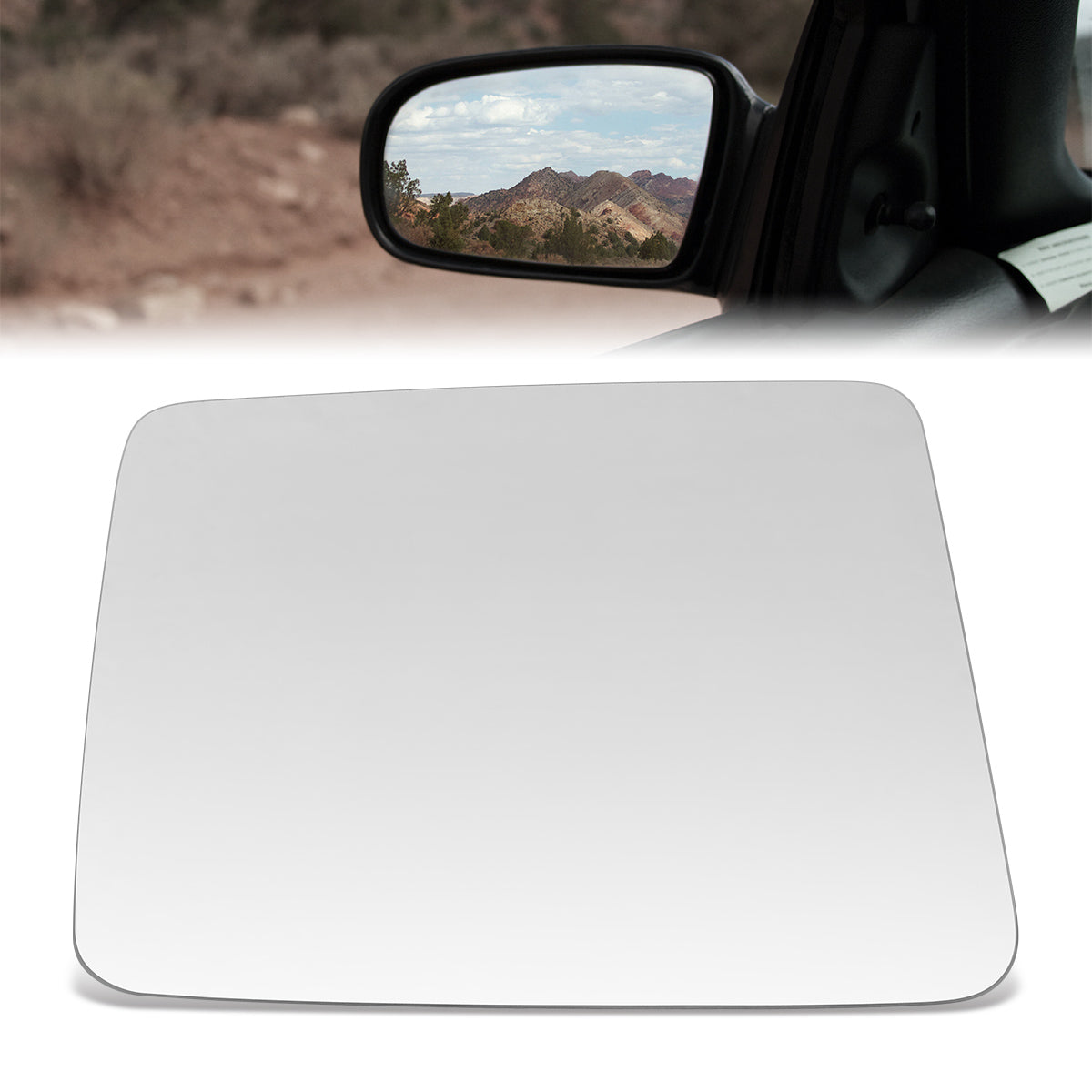 CAAP, Factory Replacement Mirror Glass (Left) 87-95 Suzuki Samurai