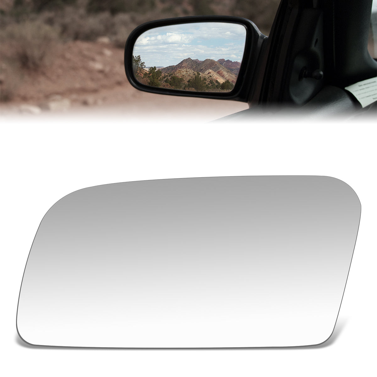 CAAP, Factory Replacement Mirror Glass (Left) 88-92 Mazda 626 MX-6