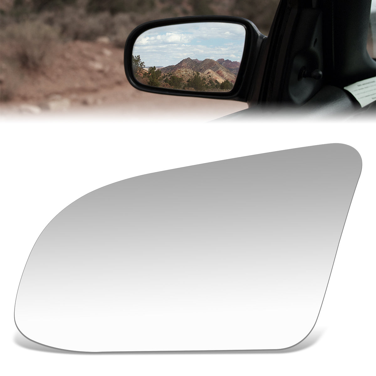 CAAP, Factory Replacement Mirror Glass (Left) 90-92 Ford Probe