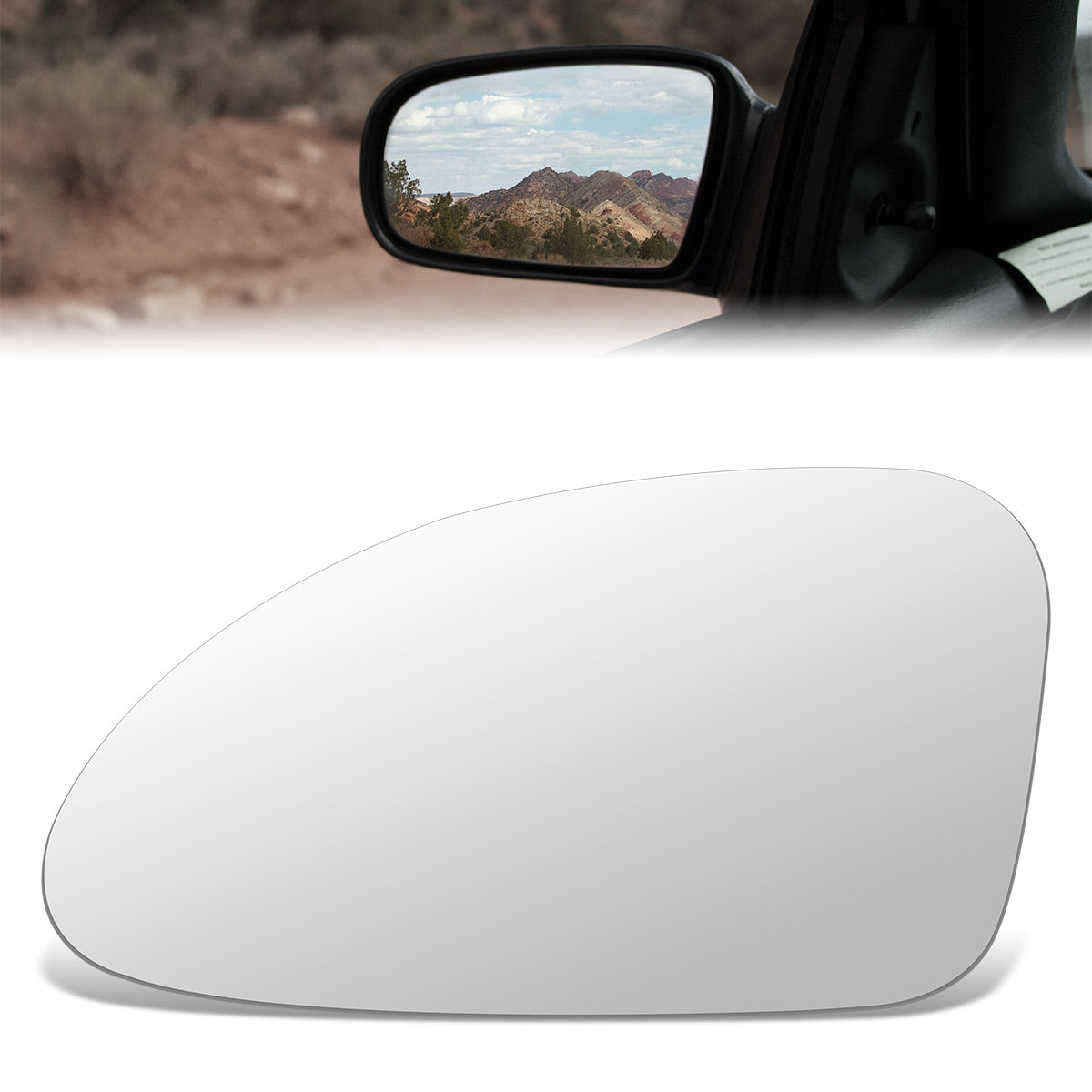 CAAP, Factory Replacement Mirror Glass (Left) 90-93 Toyota Celica