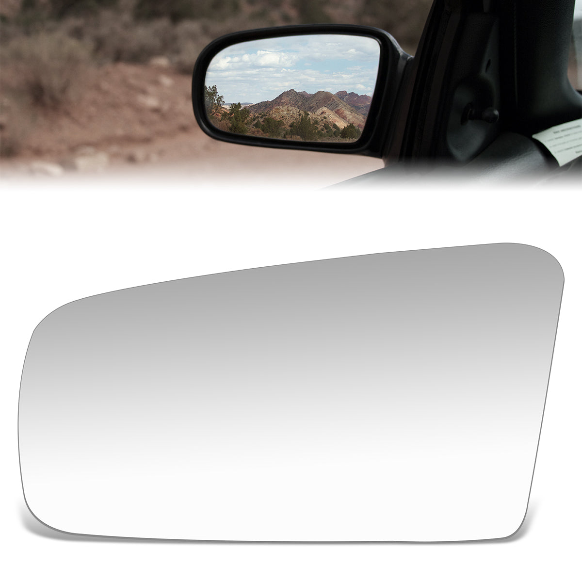 CAAP, Factory Replacement Mirror Glass (Left) 90-94 Mazda 323