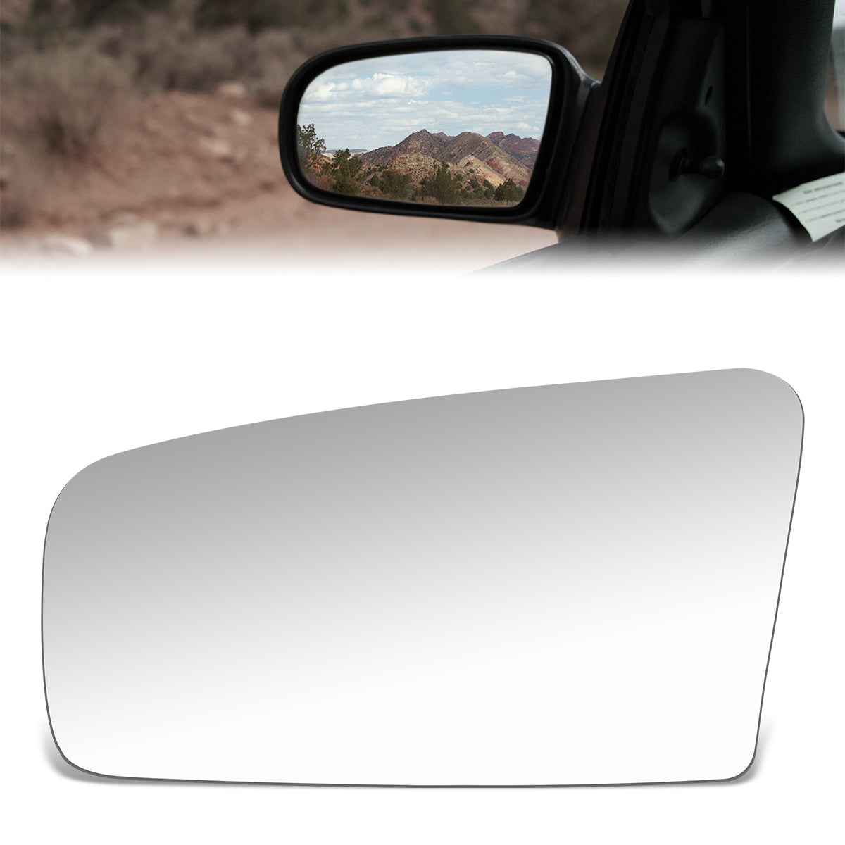 CAAP, Factory Replacement Mirror Glass (Left) 90-94 Mazda Protege