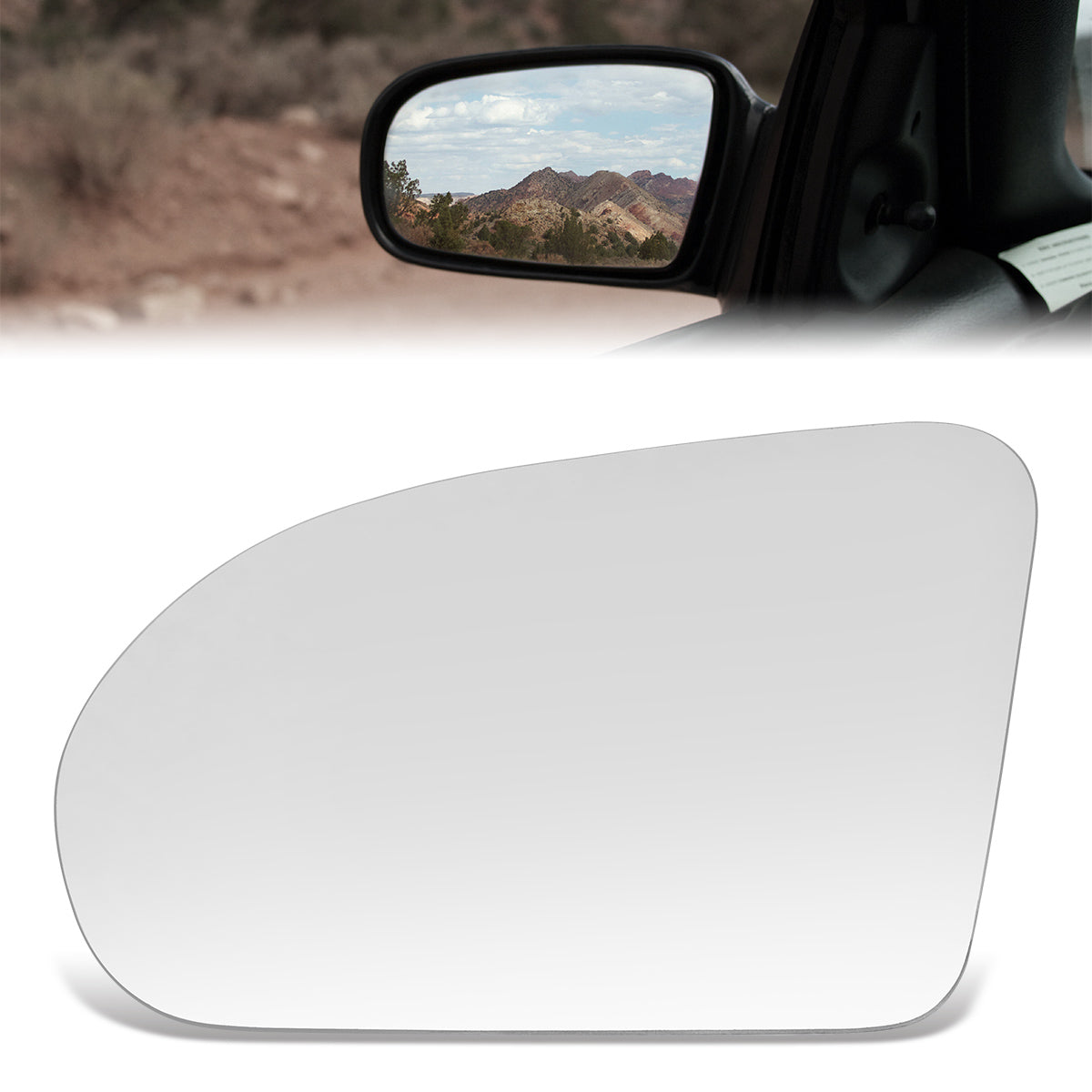 CAAP, Factory Replacement Mirror Glass (Left) 90-94 Plymouth Laser