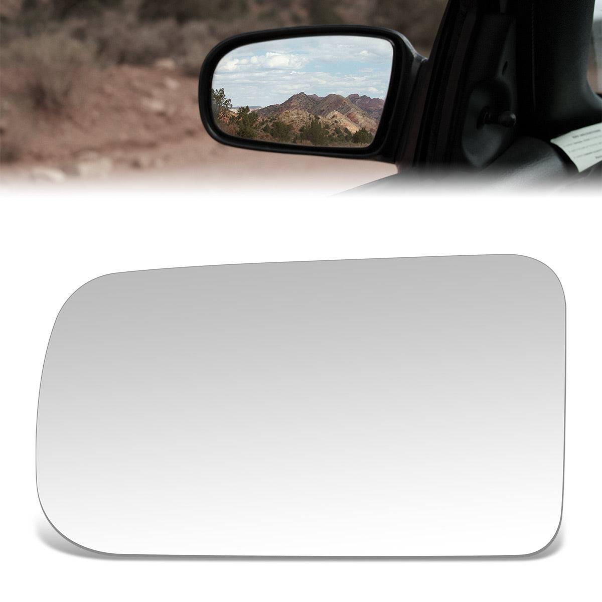 CAAP, Factory Replacement Mirror Glass (Left) 90-94 Subaru Legacy, 93-96 Impreza