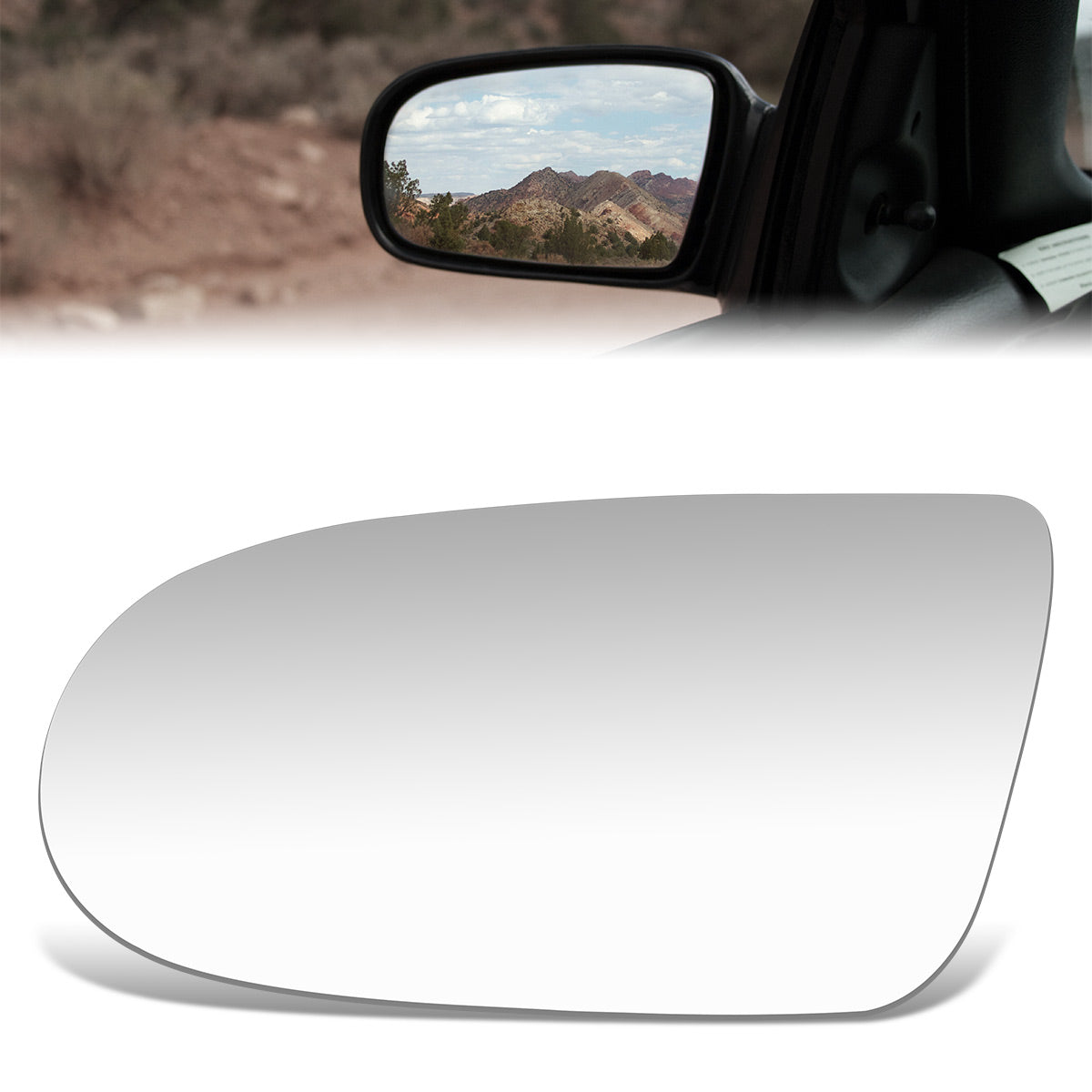 CAAP, Factory Replacement Mirror Glass (Left) 91-92 Geo Prizm