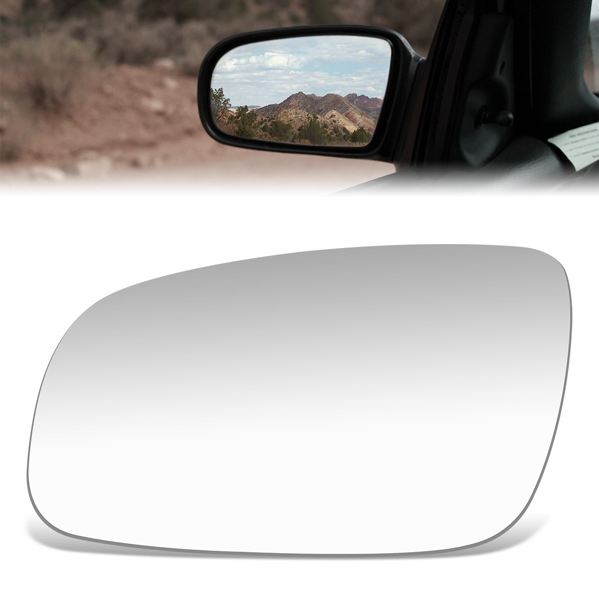 CAAP, Factory Replacement Mirror Glass (Left) 91-94 Buick Roadmaster, Chevy Caprice