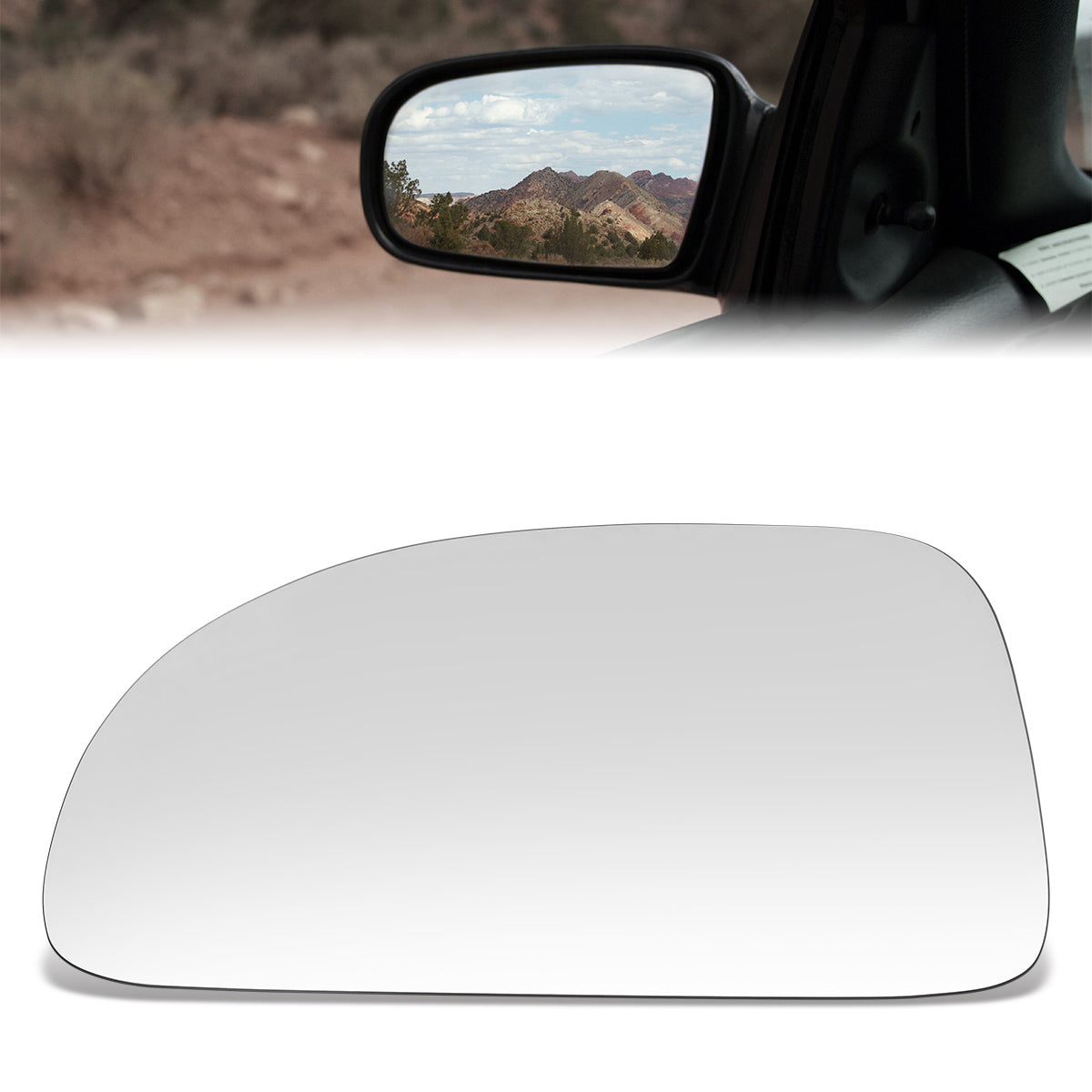 CAAP, Factory Replacement Mirror Glass (Left) 91-95 Toyota MR2