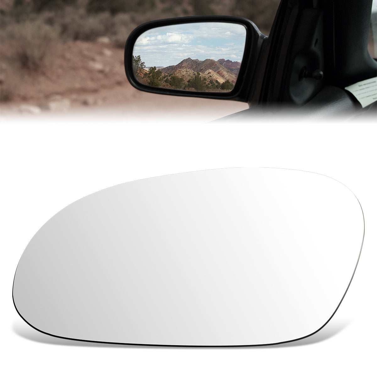 CAAP, Factory Replacement Mirror Glass (Left) 92-00 Lexus SC300, SC400