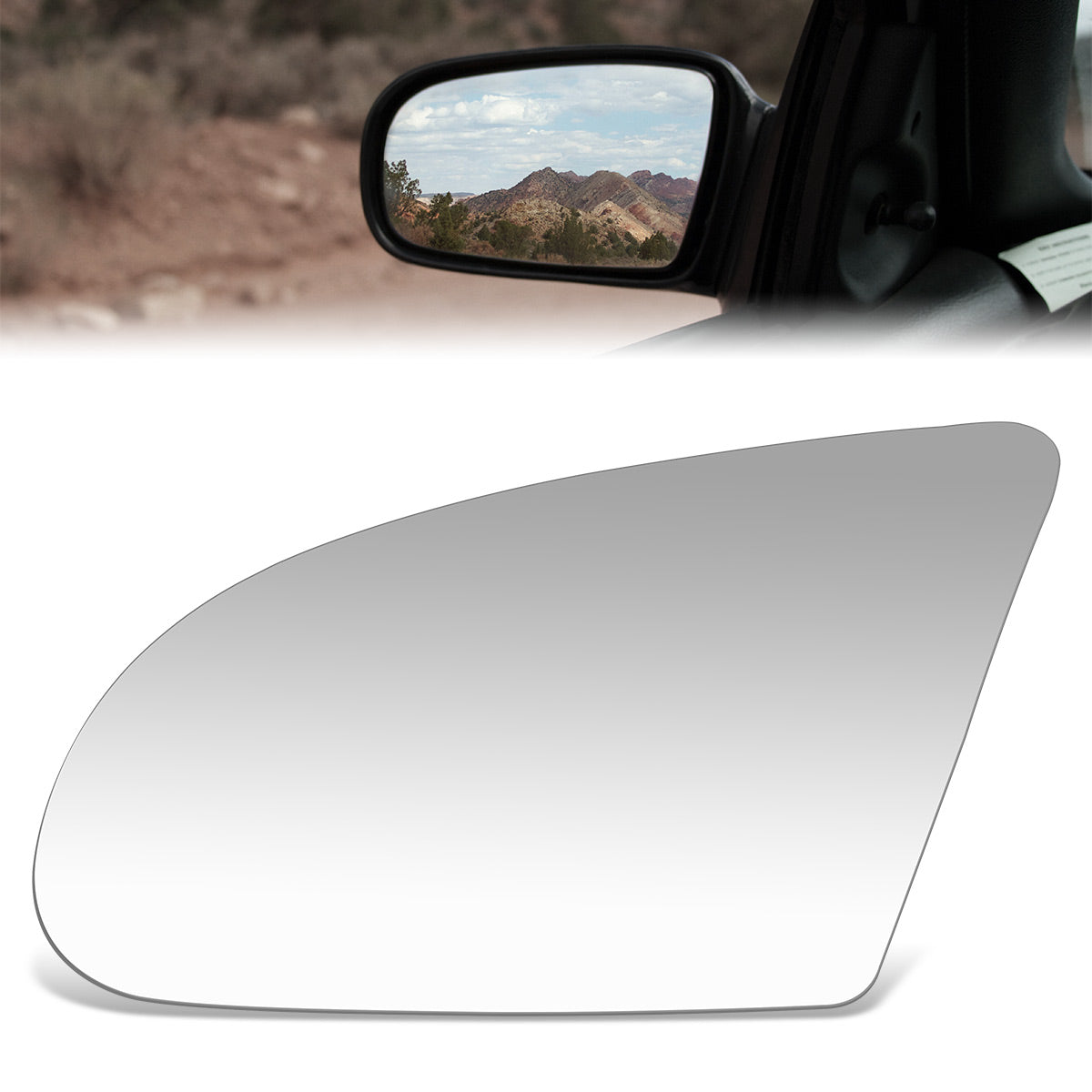 CAAP, Factory Replacement Mirror Glass (Left) 92-95 Ford Taurus, Mercury Sable