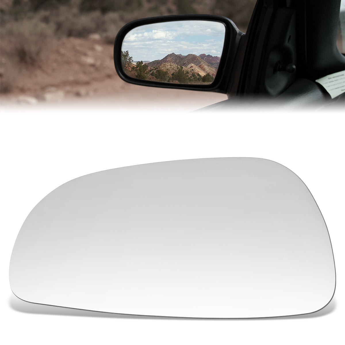 CAAP, Factory Replacement Mirror Glass (Left) 92-95 Mazda MX-3