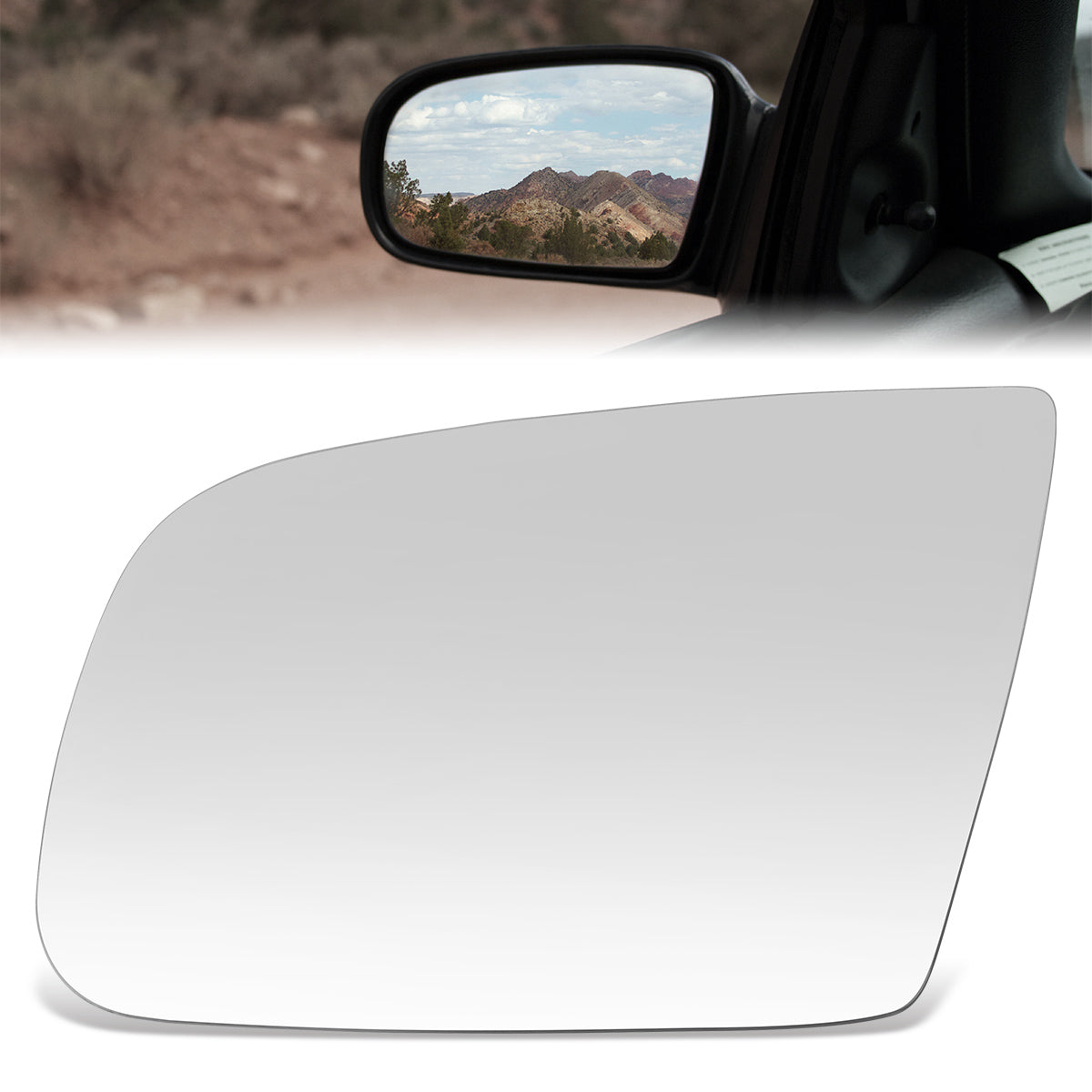 CAAP, Factory Replacement Mirror Glass (Left) 92-96 Chevy Lumina APV, Oldsmobile Silhouette