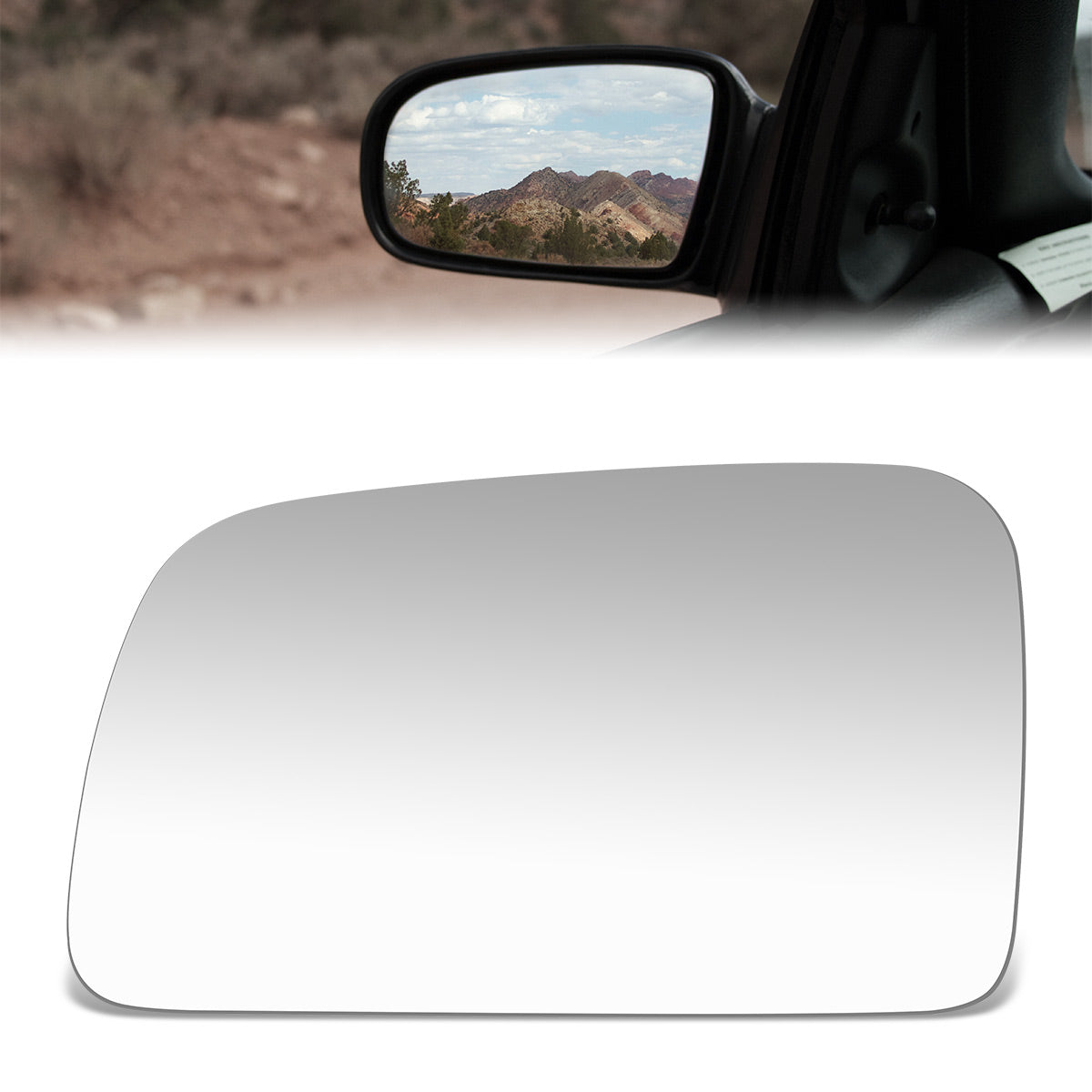 CAAP, Factory Replacement Mirror Glass (Left) 92-96 Crown Victoria, Grand Marquis