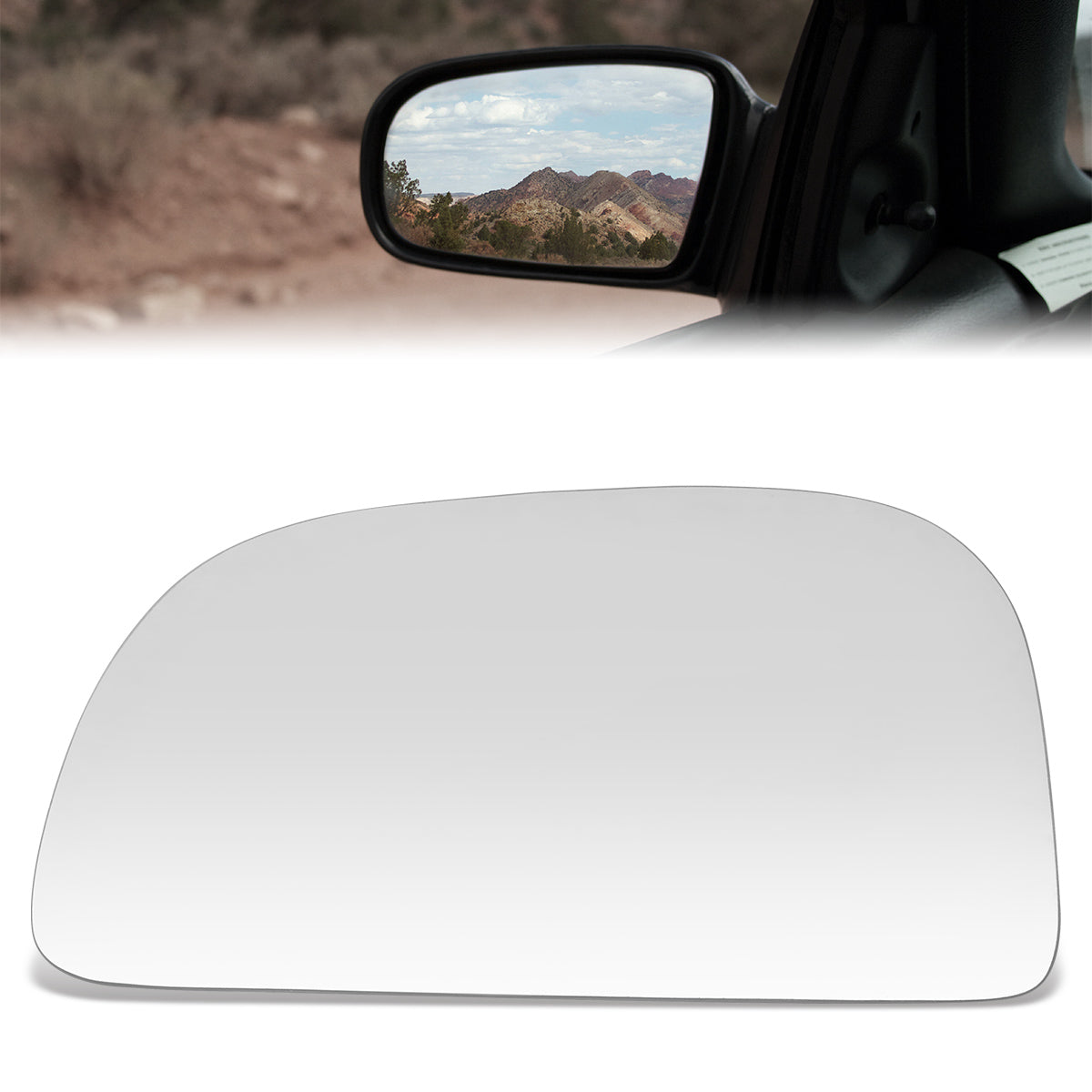 CAAP, Factory Replacement Mirror Glass (Left) 93-94 Dodge/Plymouth Colt,93-96 Summit, Mirage