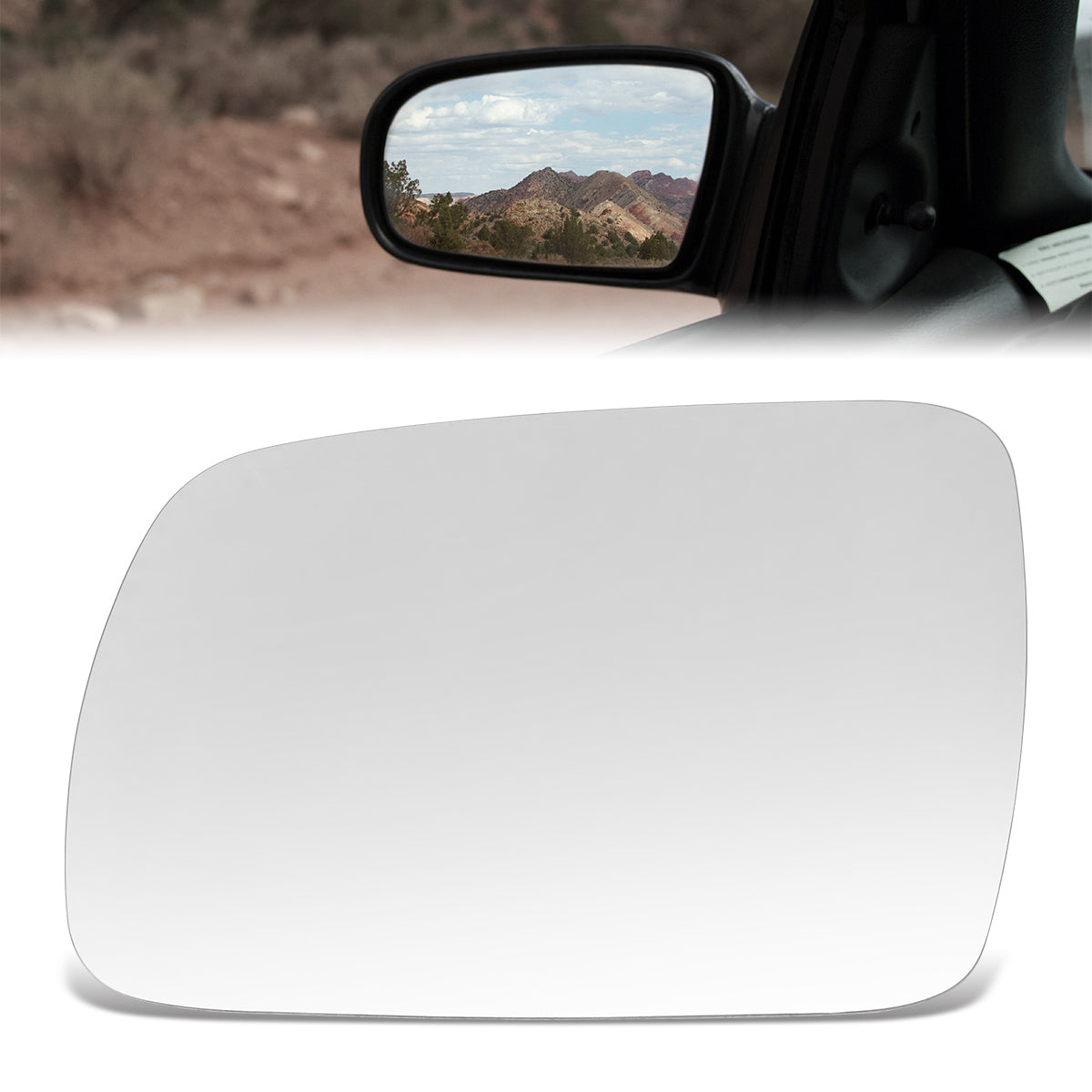 CAAP, Factory Replacement Mirror Glass (Left) 93-95 Jeep Grand Cherokee