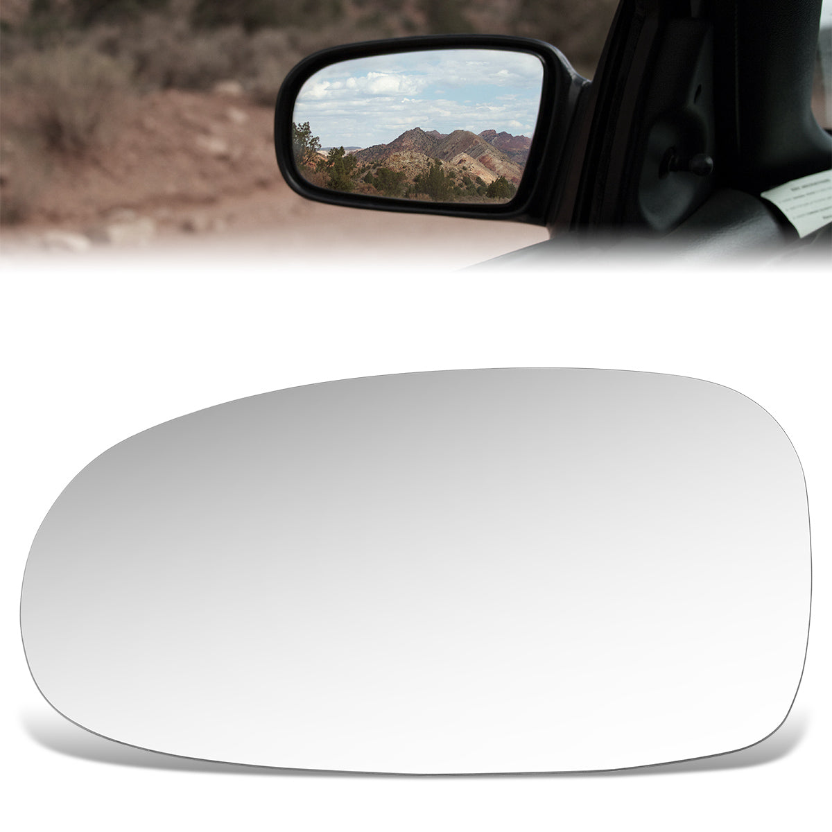 CAAP, Factory Replacement Mirror Glass (Left) 93-97 Dodge Intrepid, Chrysler Concorde, Eagle Vision