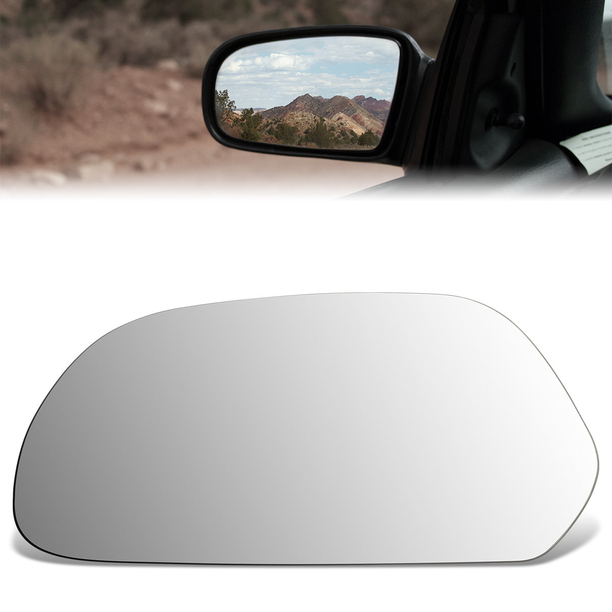 CAAP, Factory Replacement Mirror Glass (Left) 94-98 Mitsubishi Galant