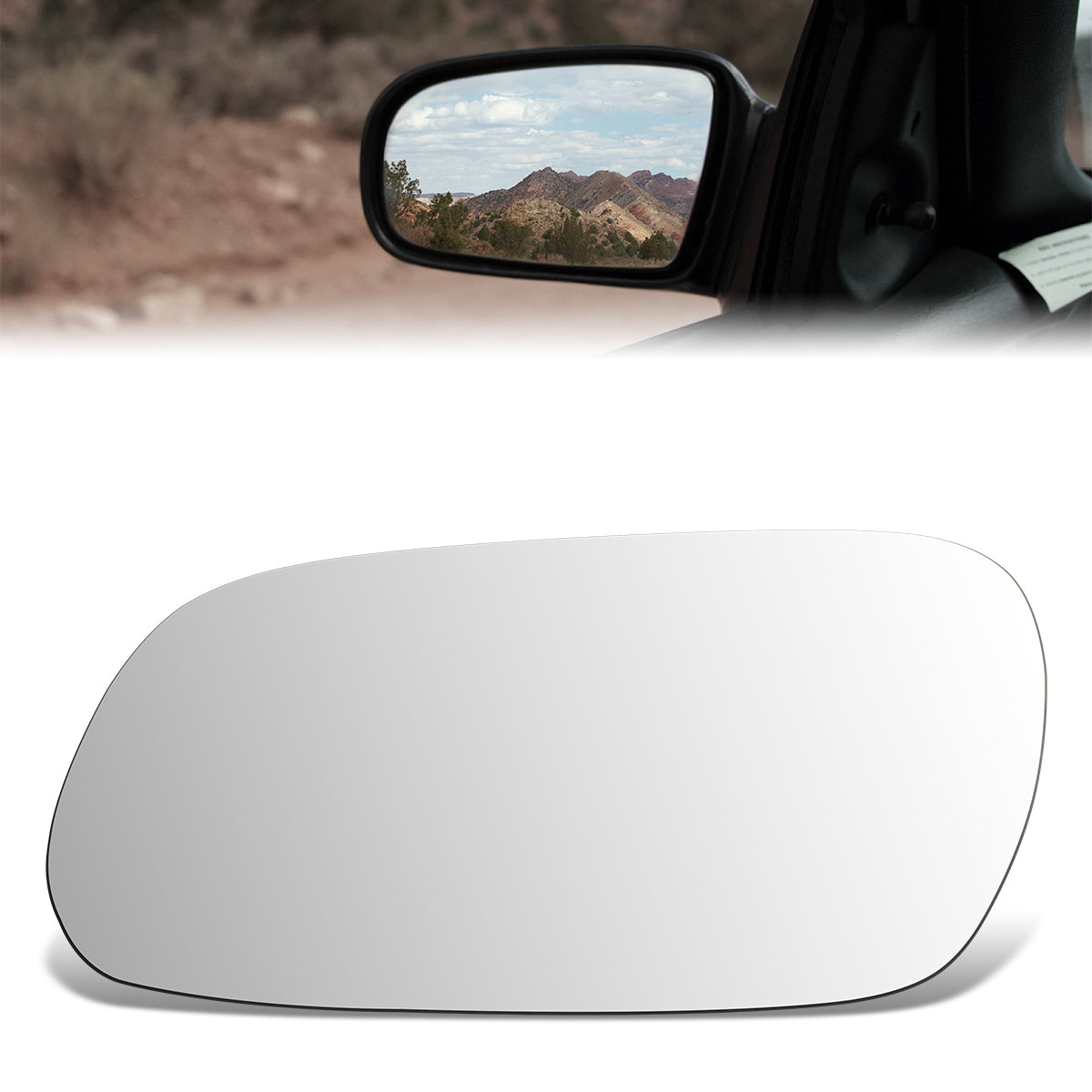 CAAP, Factory Replacement Mirror Glass (Left) 94-99 Toyota Celica