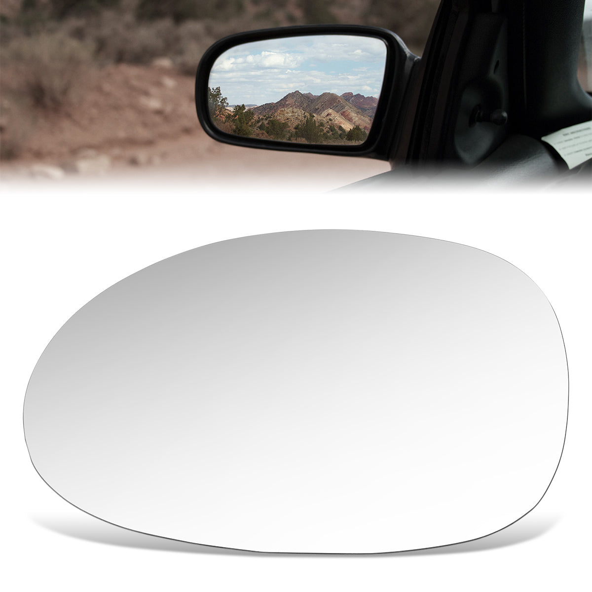 CAAP, Factory Replacement Mirror Glass (Left) 95-00 Cirrus, Stratus, 96-00 Breeze