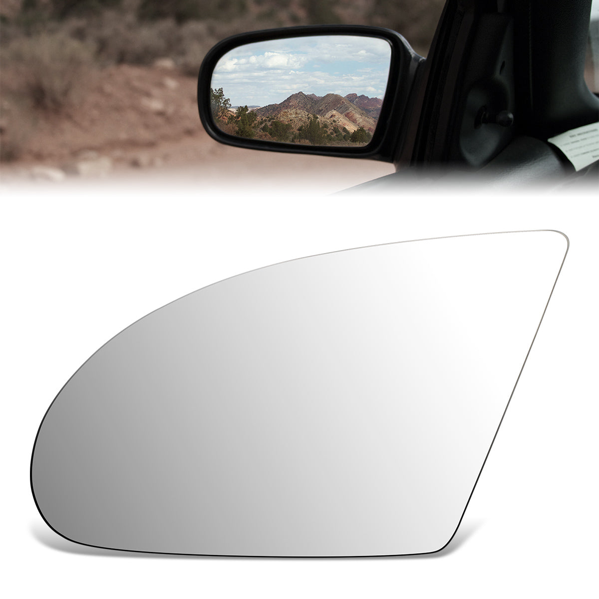 CAAP, Factory Replacement Mirror Glass (Left) 95-96 Lincoln Mark VIII