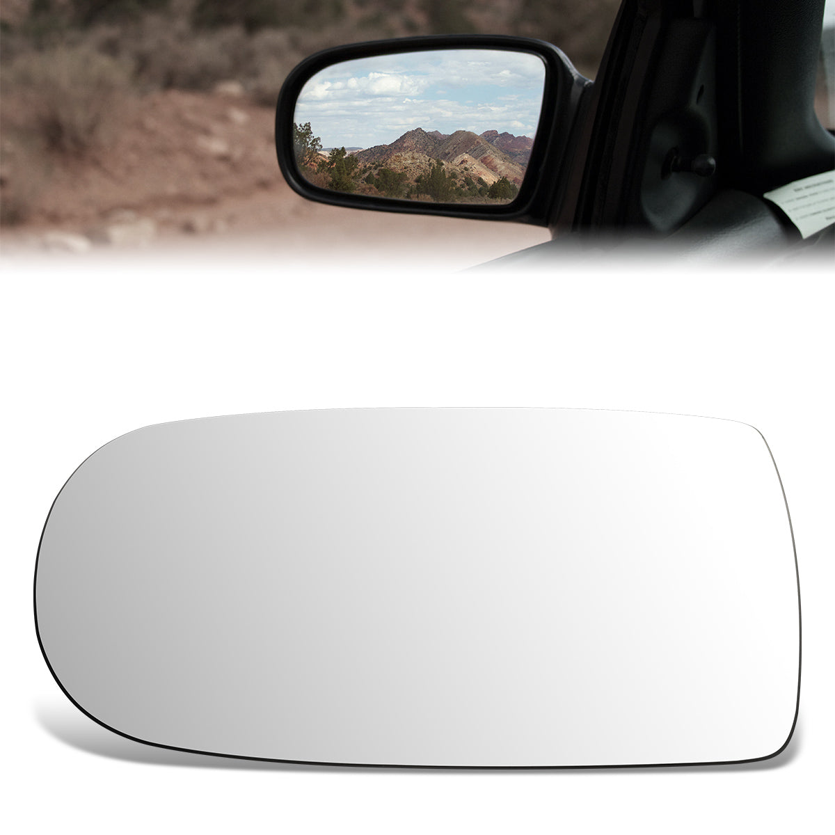 CAAP, Factory Replacement Mirror Glass (Left) 95-96 Mazda Millenia