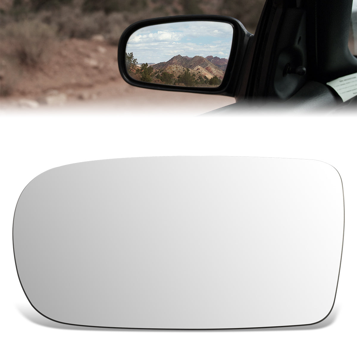 CAAP, Factory Replacement Mirror Glass (Left) 95-96 Mazda Protege