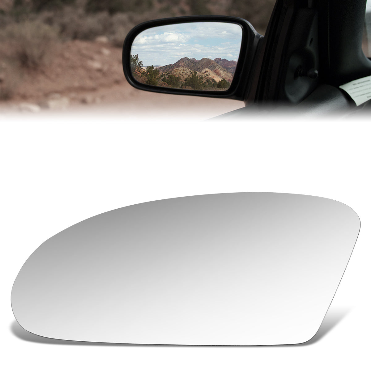 CAAP, Factory Replacement Mirror Glass (Left) 95-97 Ford Probe