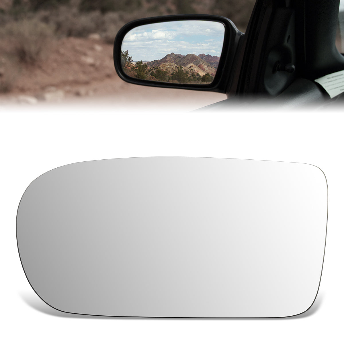 CAAP, Factory Replacement Mirror Glass (Left) 95-98 Mazda Protege