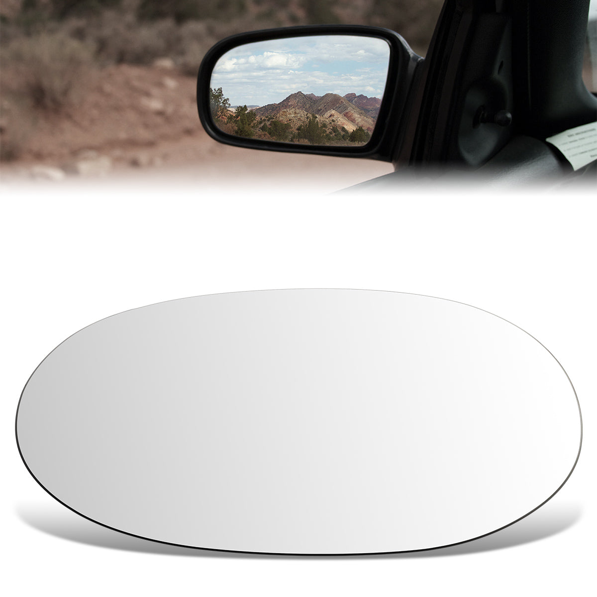 CAAP, Factory Replacement Mirror Glass (Left) 95-99 Buick Riviera, Oldsmobile Aurora