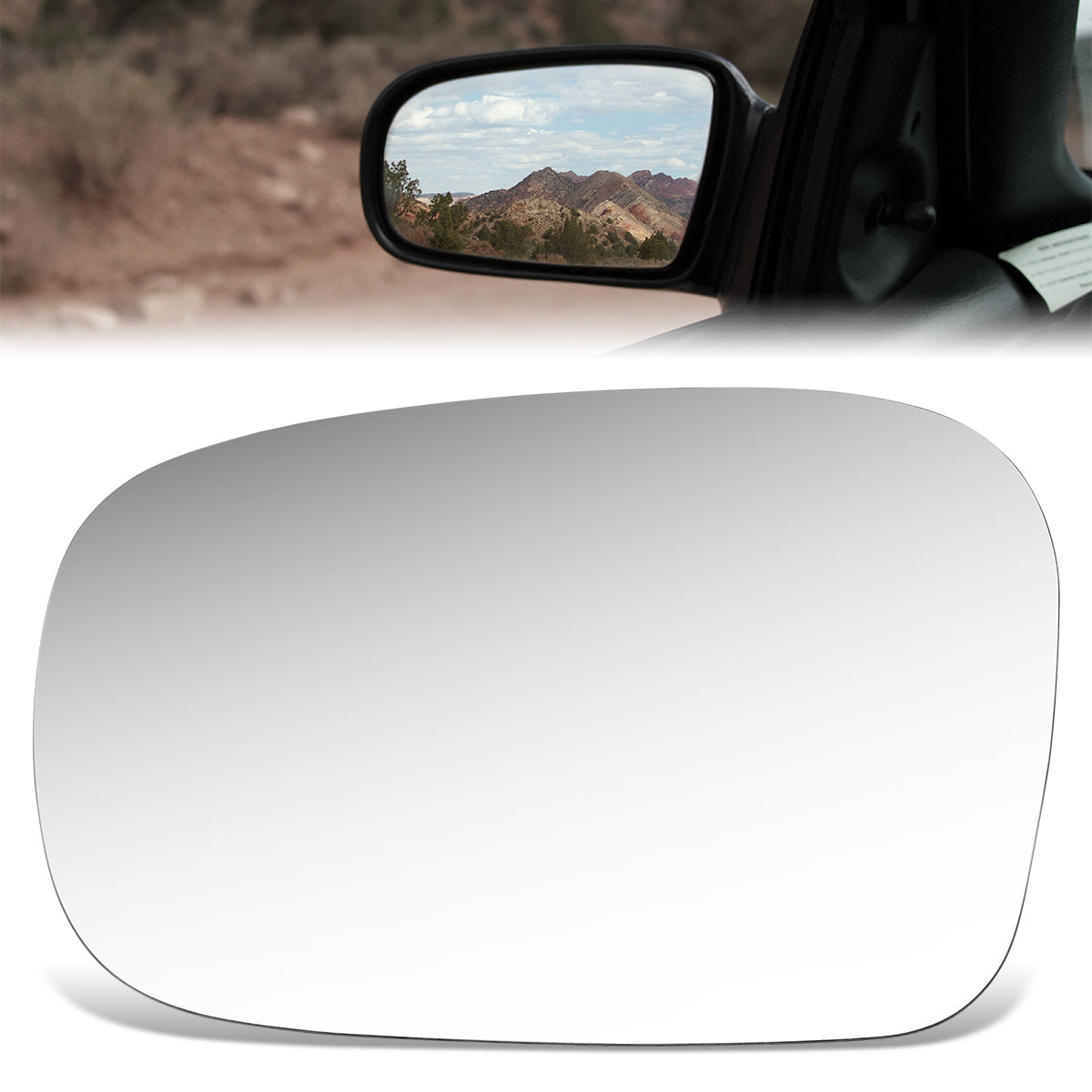 CAAP, Factory Replacement Mirror Glass (Left) 96-99 Nissan Pathfinder, 97-99 Infiniti QX4