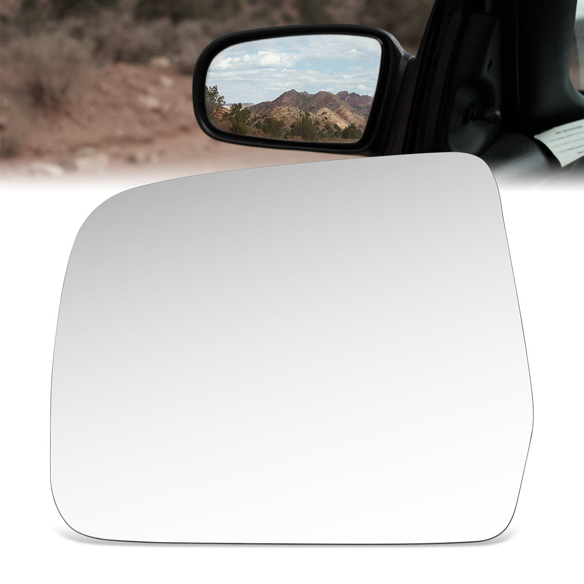 CAAP, Factory Replacement Mirror Glass (Left) 96-99 Toyota 4Runner