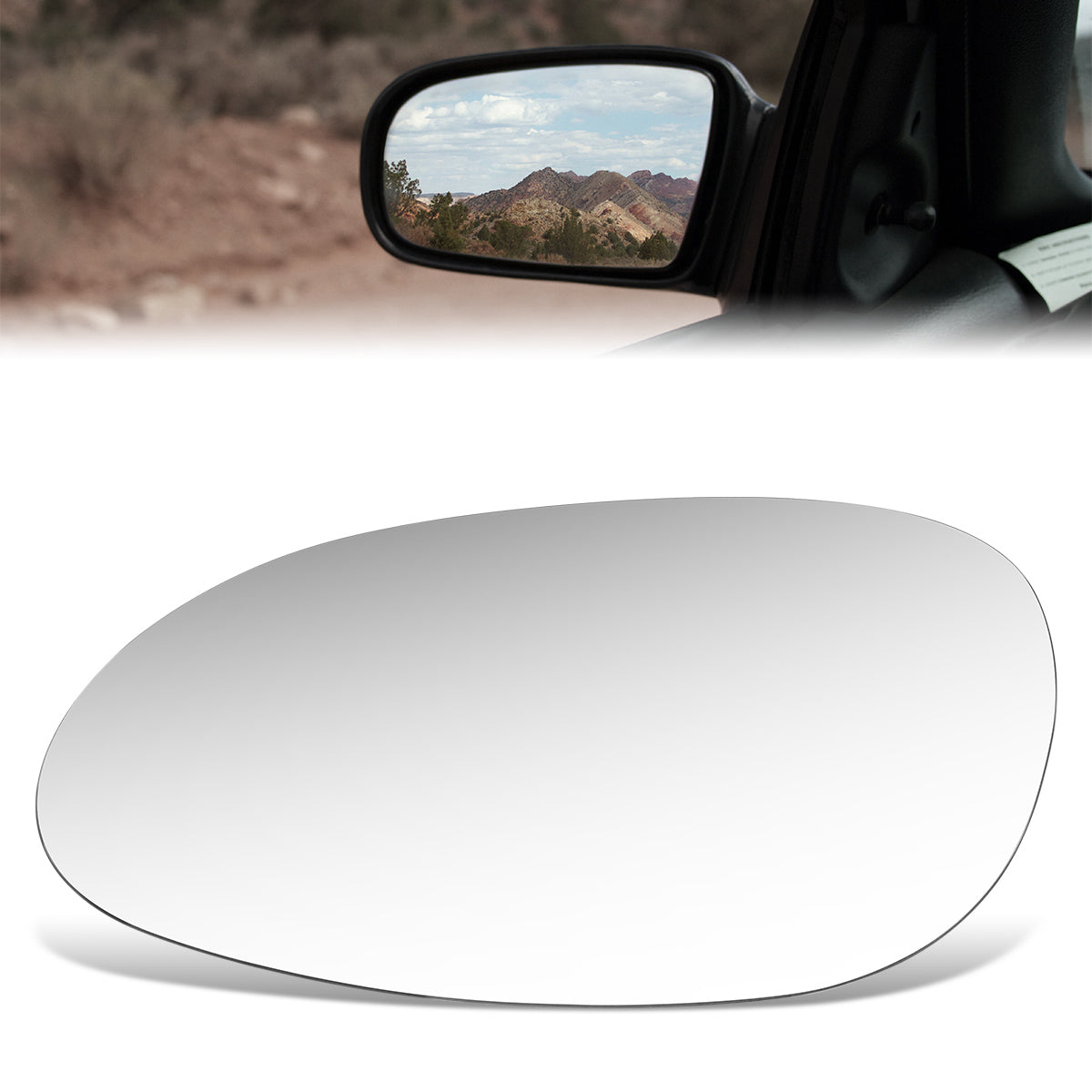 CAAP, Factory Replacement Mirror Glass (Left) 97-05 Century, 97-04 Regal, 98-02 Intrigue