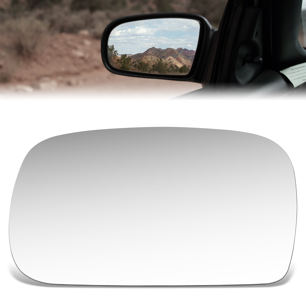 CAAP, Factory Replacement Mirror Glass (Left) 98-02 Kia Sportage