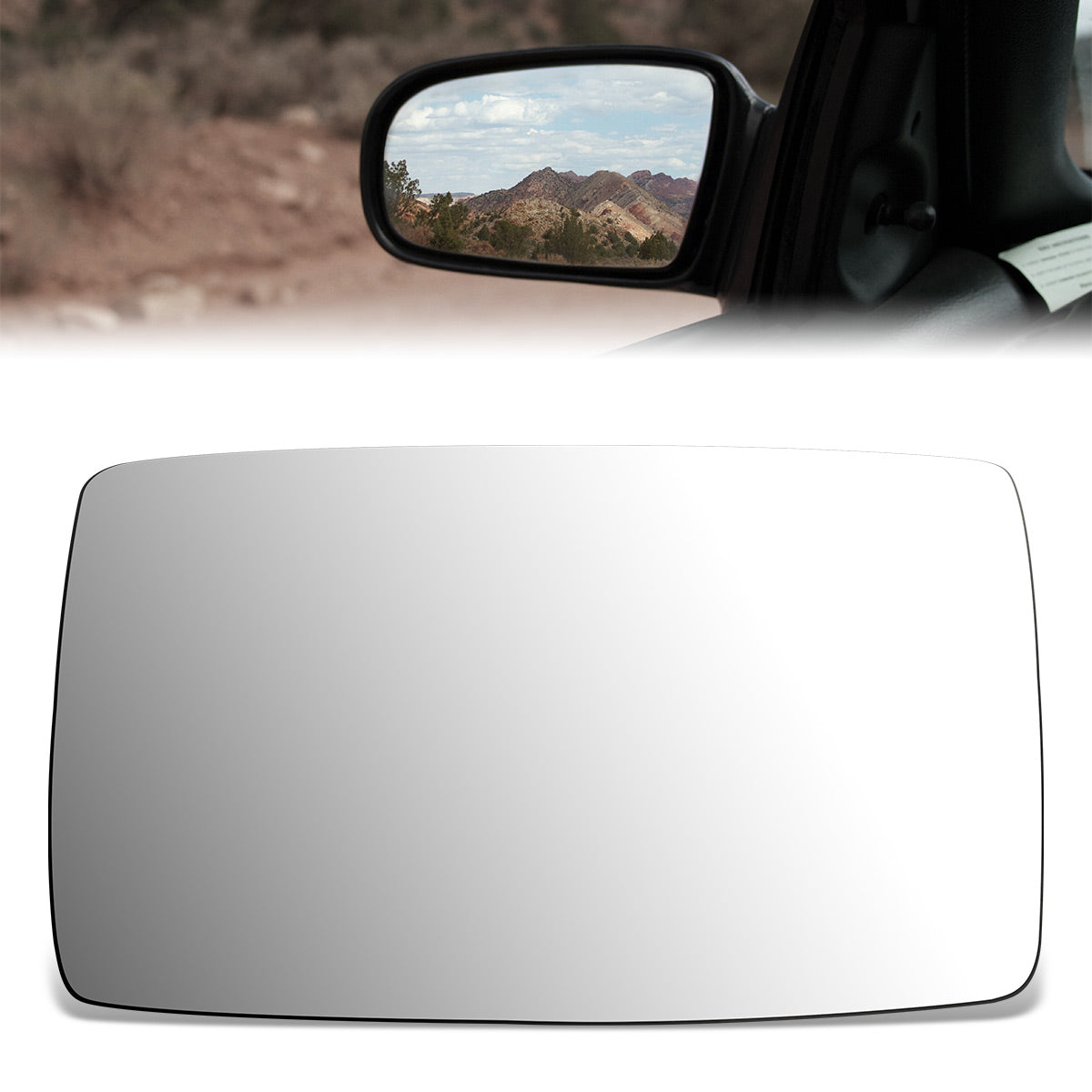 CAAP, Factory Replacement Mirror Glass (Left or Right) 75-80 Ford Granada, Mercury Monarch