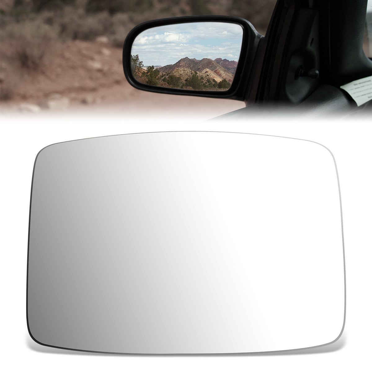 CAAP, Factory Replacement Mirror Glass (Left or Right) 75-95 Chevy, 79-95 GMC G1500/2500