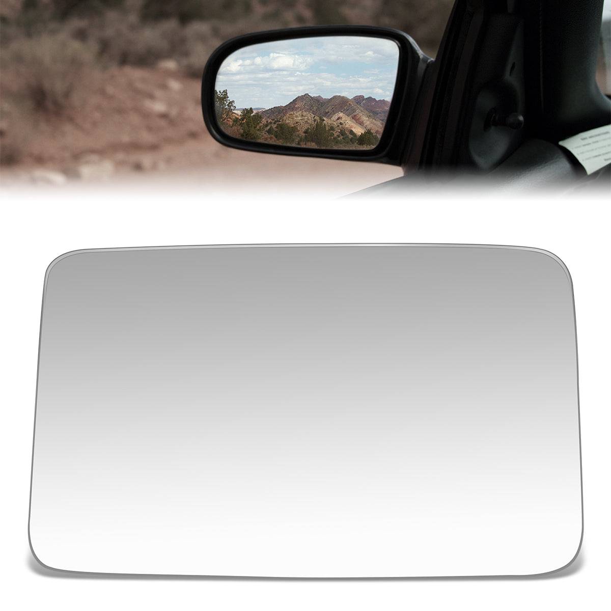 CAAP, Factory Replacement Mirror Glass (Left or Right) 81-89 Lincoln Town Car, 72-76 Mark IV