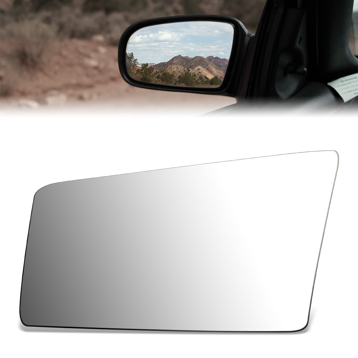 CAAP, Factory Replacement Mirror Glass (Left or Right) 83-88 Chrysler New Yorker, Dodge