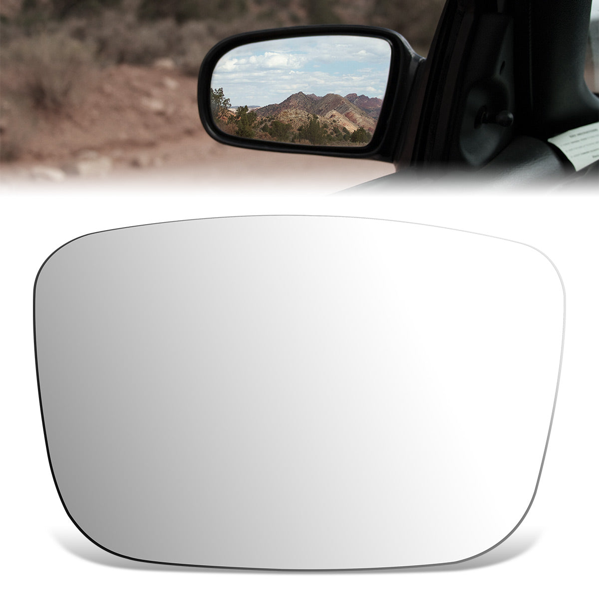 CAAP, Factory Replacement Mirror Glass (Left or Right) 83-96 Nissan Pulsar NX, 79-83 Datsun 280ZX