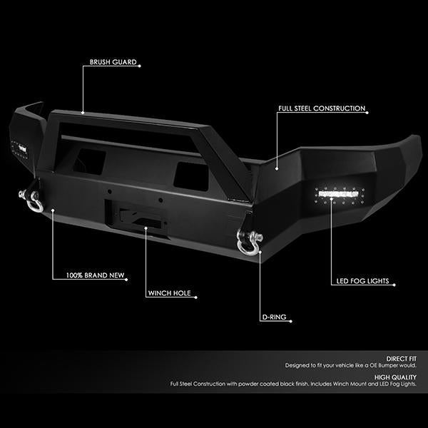 CAAP, Front Offroad Bumper (Steel, with LED Fog Lights)07-13 Toyota Tundra