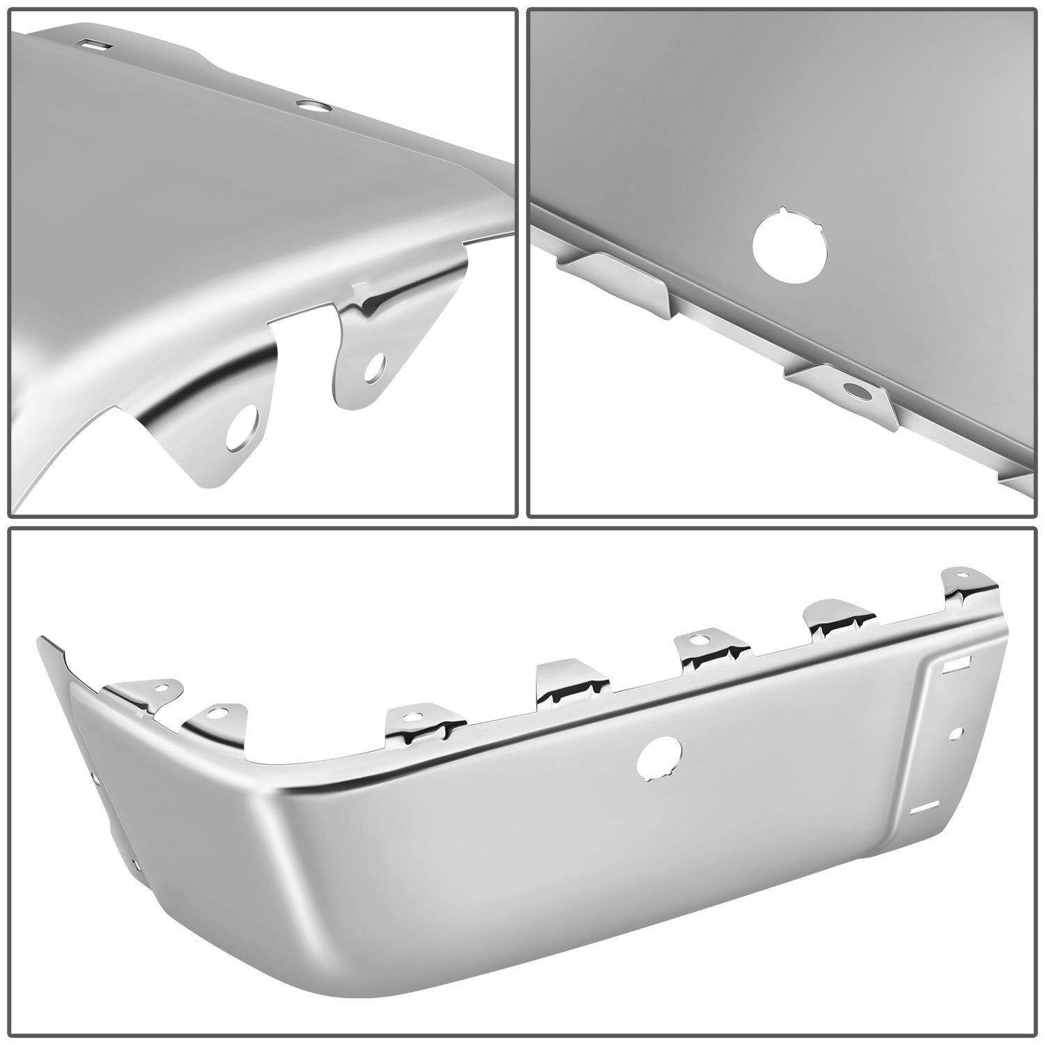 CAAP, Left Rear Bumper End Cap (Chrome)07-13 Silverado Sierra 1500, 07-14 2500 3500HD